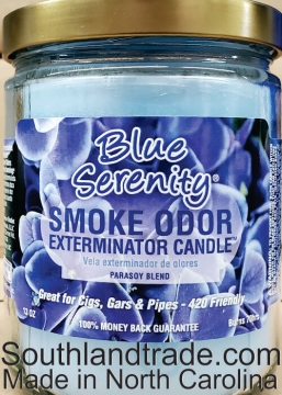 Smoke Odor Exterminator Candle Blue Serenity 13oz